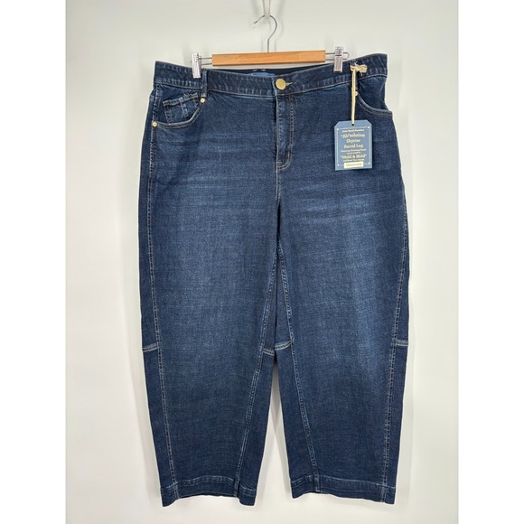 Democracy Denim - Democracy Jeans Plus 16W Blue Ab Solution Skyrise Barrel Leg New